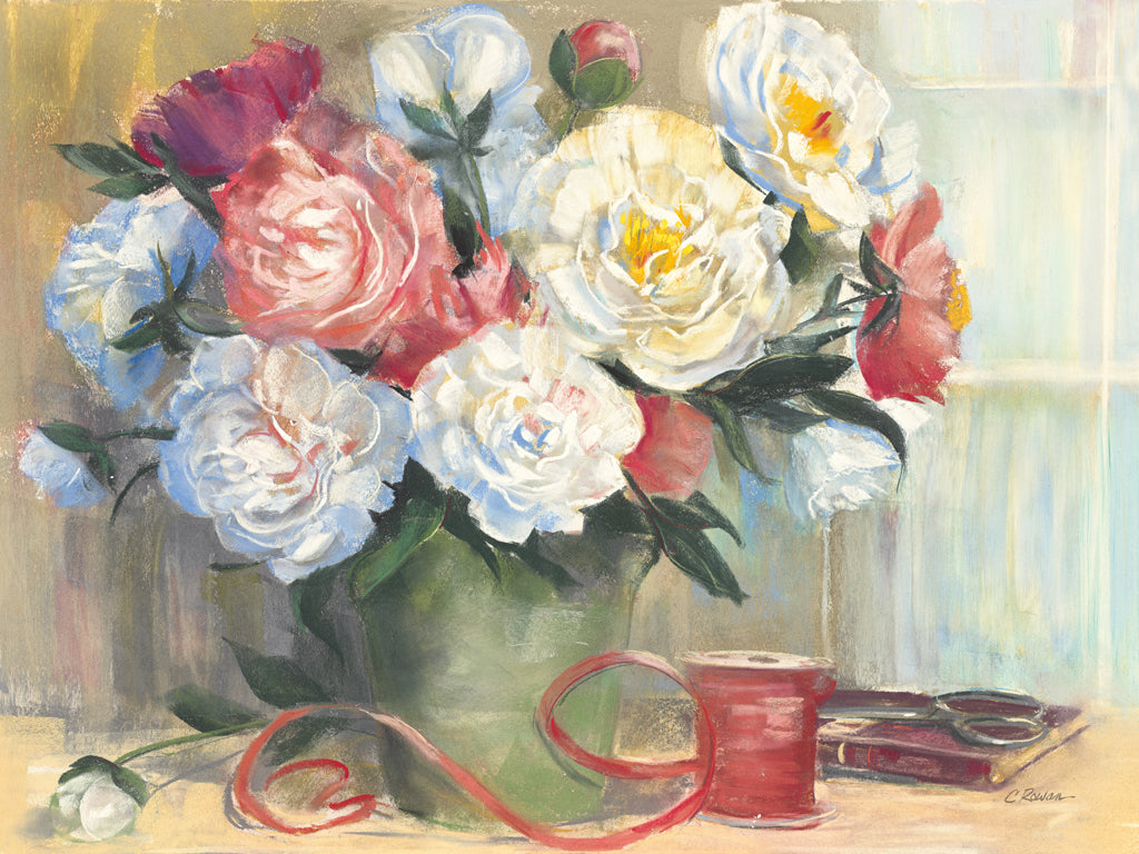 Reproduction of Peony Bouquet by Carol Rowan - Wall Decor Art