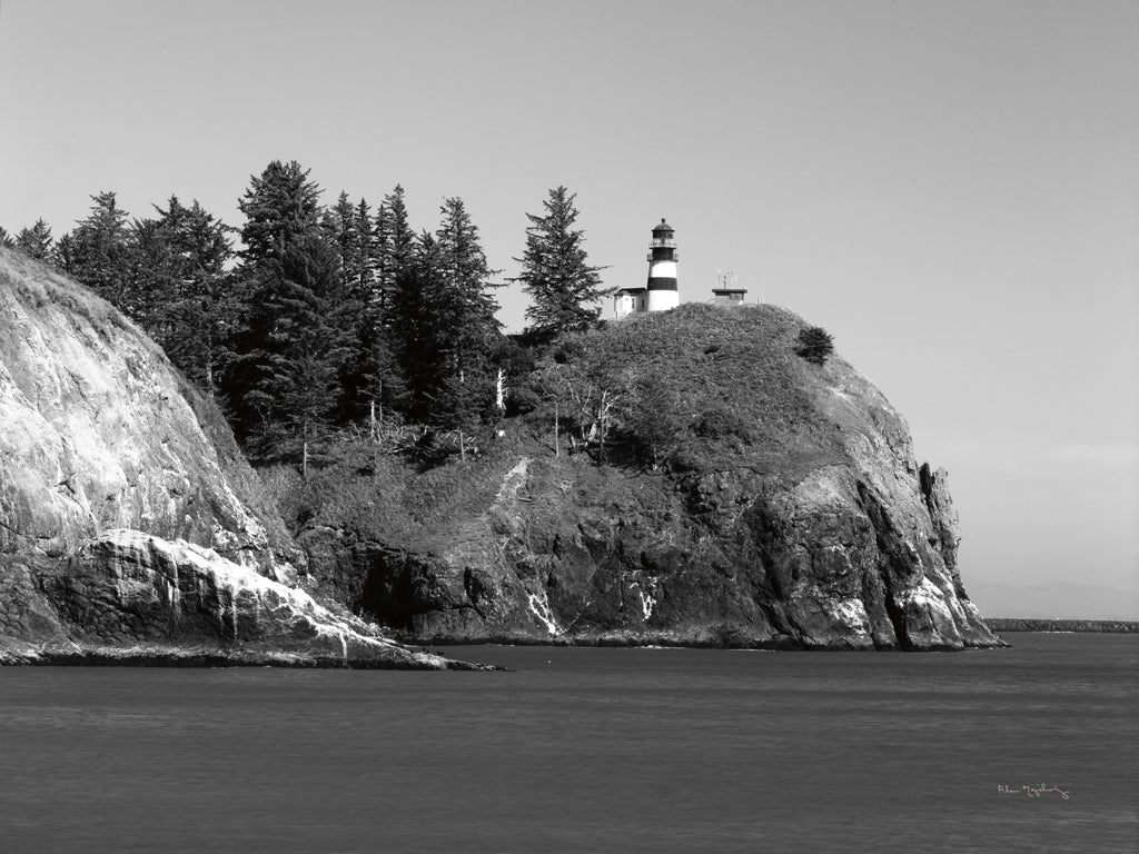 Reproduction of Lighthouse Washington Coast BW by Alan Majchrowicz - Wall Decor Art