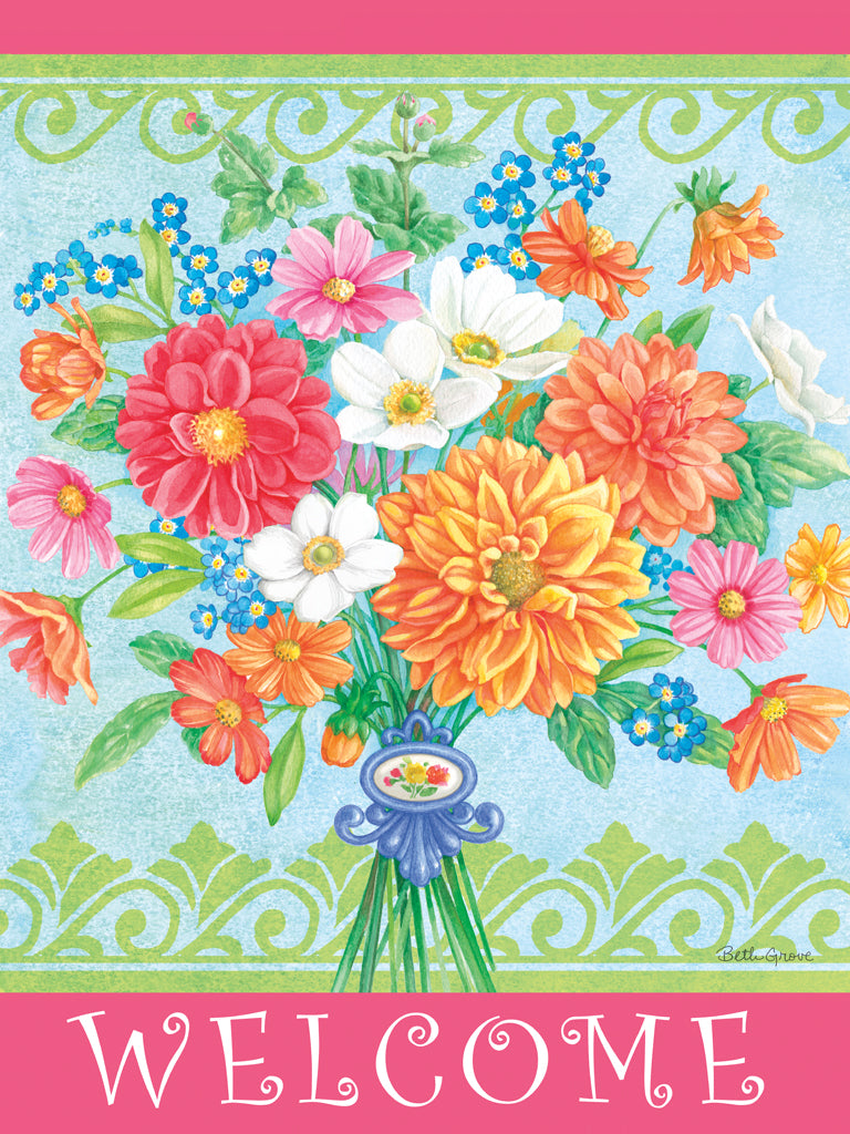 Reproduction of Dahlia Bouquet by Beth Grove - Wall Decor Art