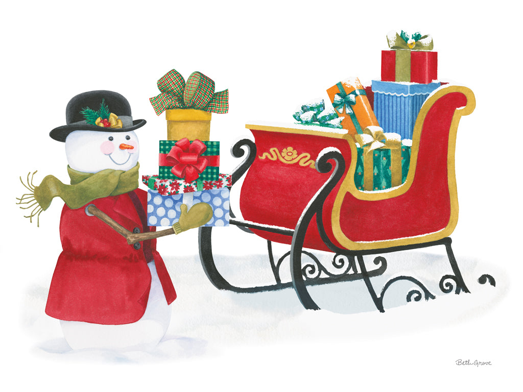 Reproduction of Main Street Christmas XI by Beth Grove - Wall Decor Art