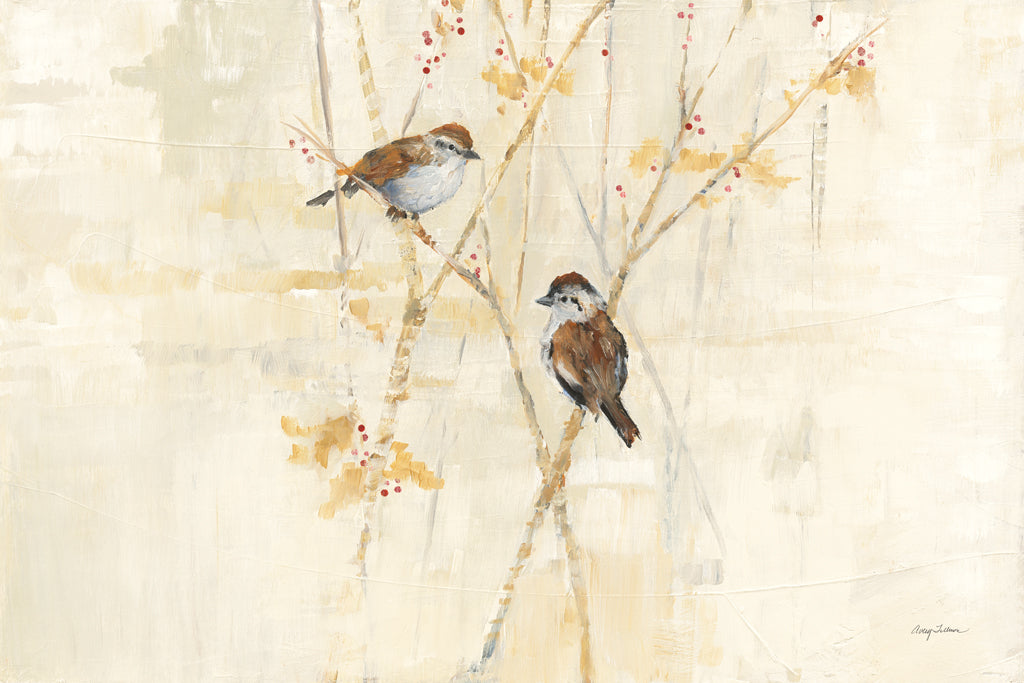 Reproduction of Winter Birds Red Berries by Avery Tillmon - Wall Decor Art