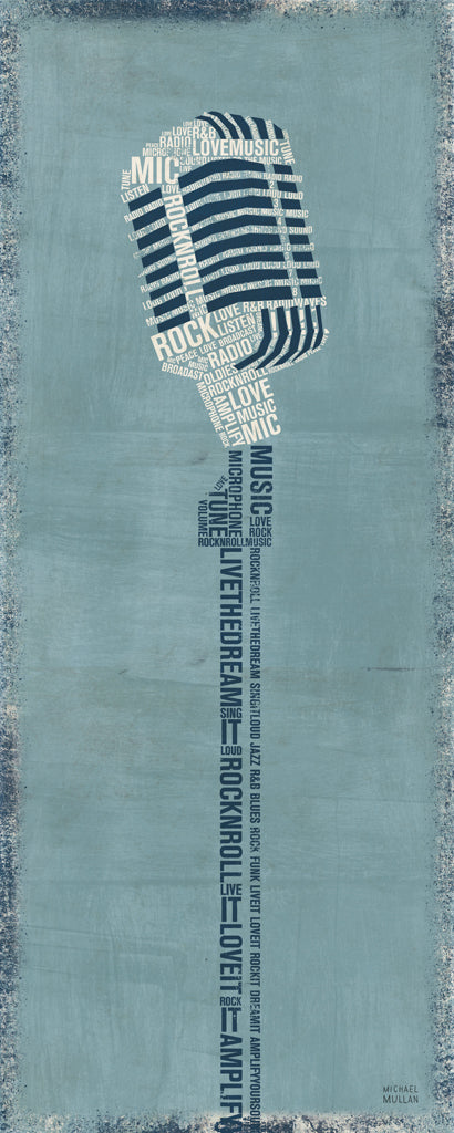 Reproduction of Type Mic Light by Michael Mullan - Wall Decor Art