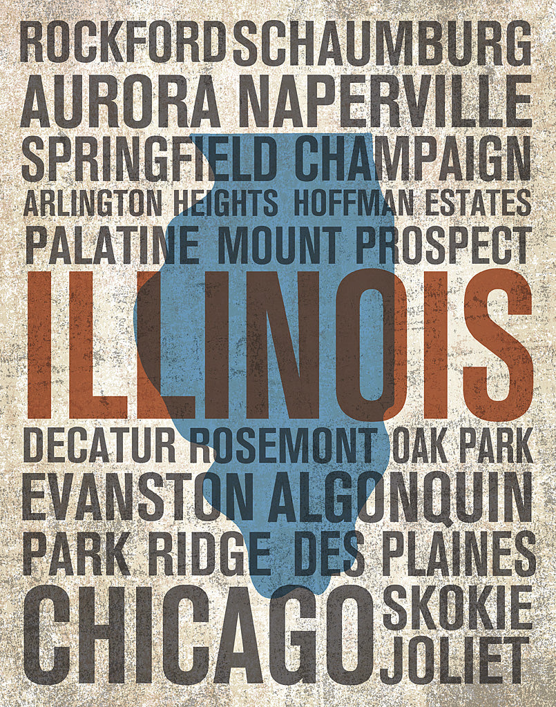 Reproduction of Illinois by Michael Mullan - Wall Decor Art