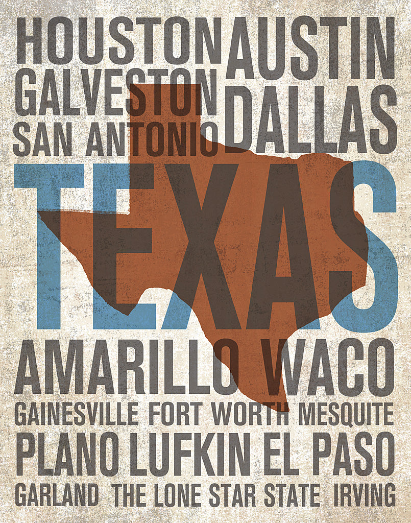 Reproduction of Texas by Michael Mullan - Wall Decor Art