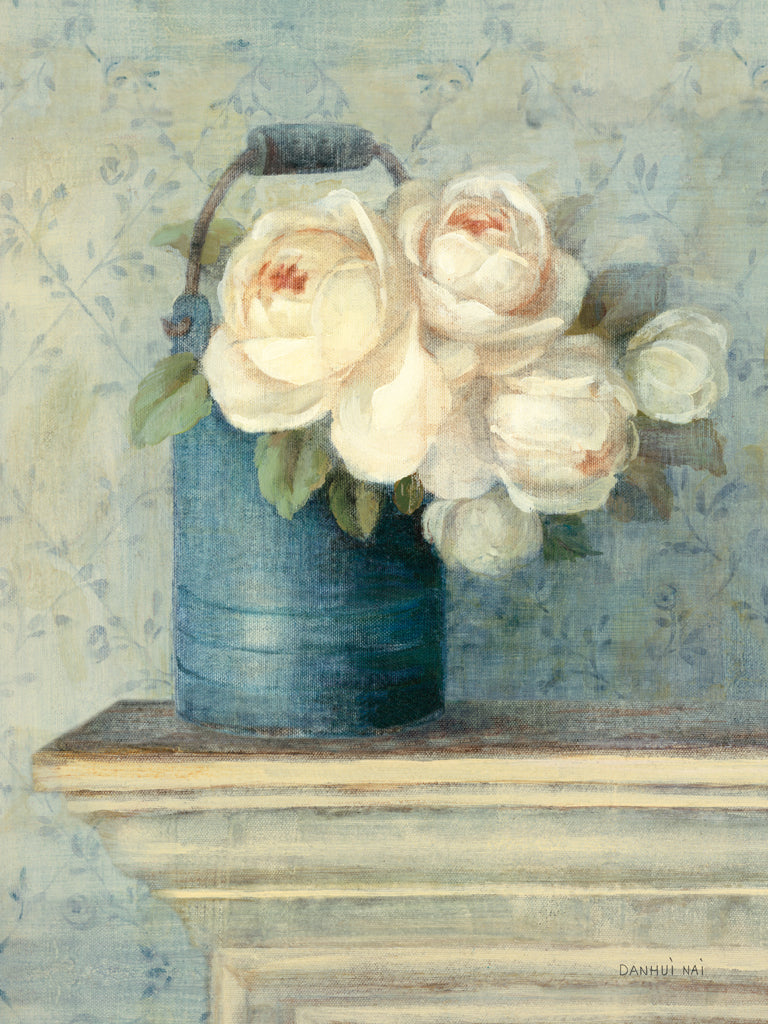 Reproduction of June Roses I by Danhui Nai - Wall Decor Art