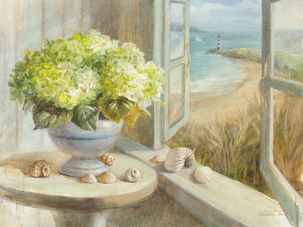 Reproduction of Yellow Coastal Hydrangea by Danhui Nai - Wall Decor Art