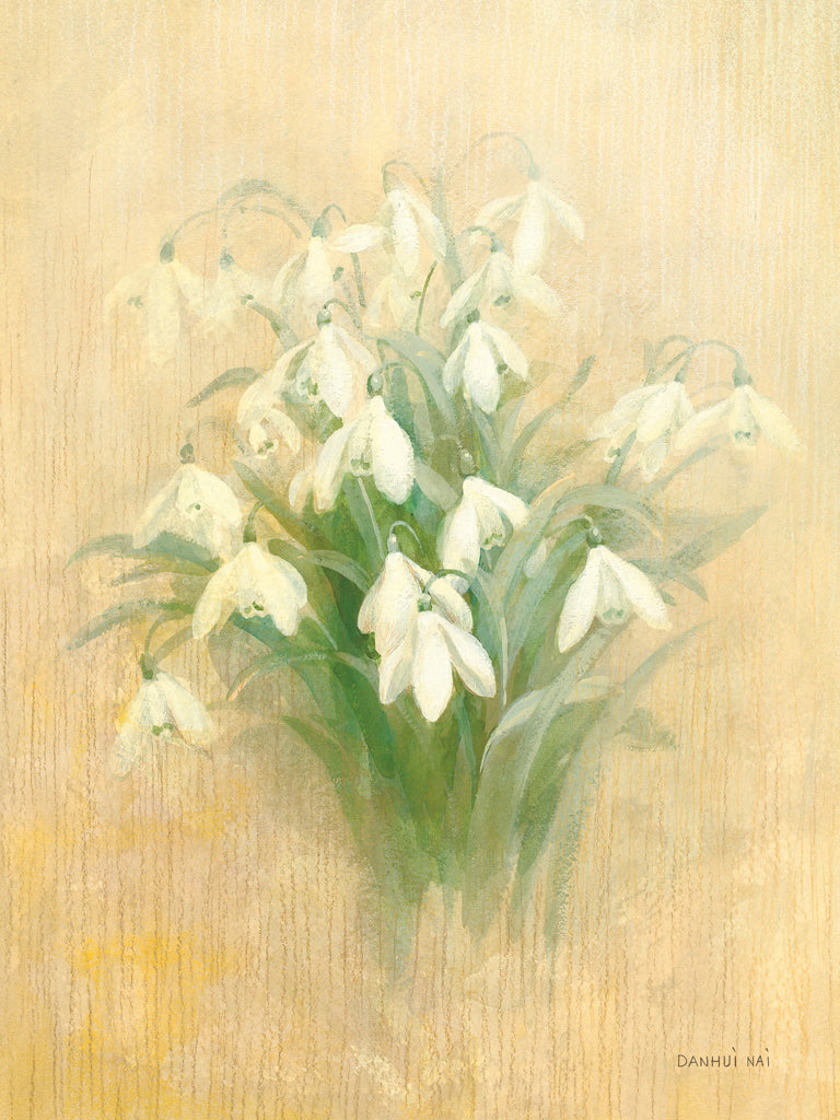 Reproduction of January Snowdrops by Danhui Nai - Wall Decor Art