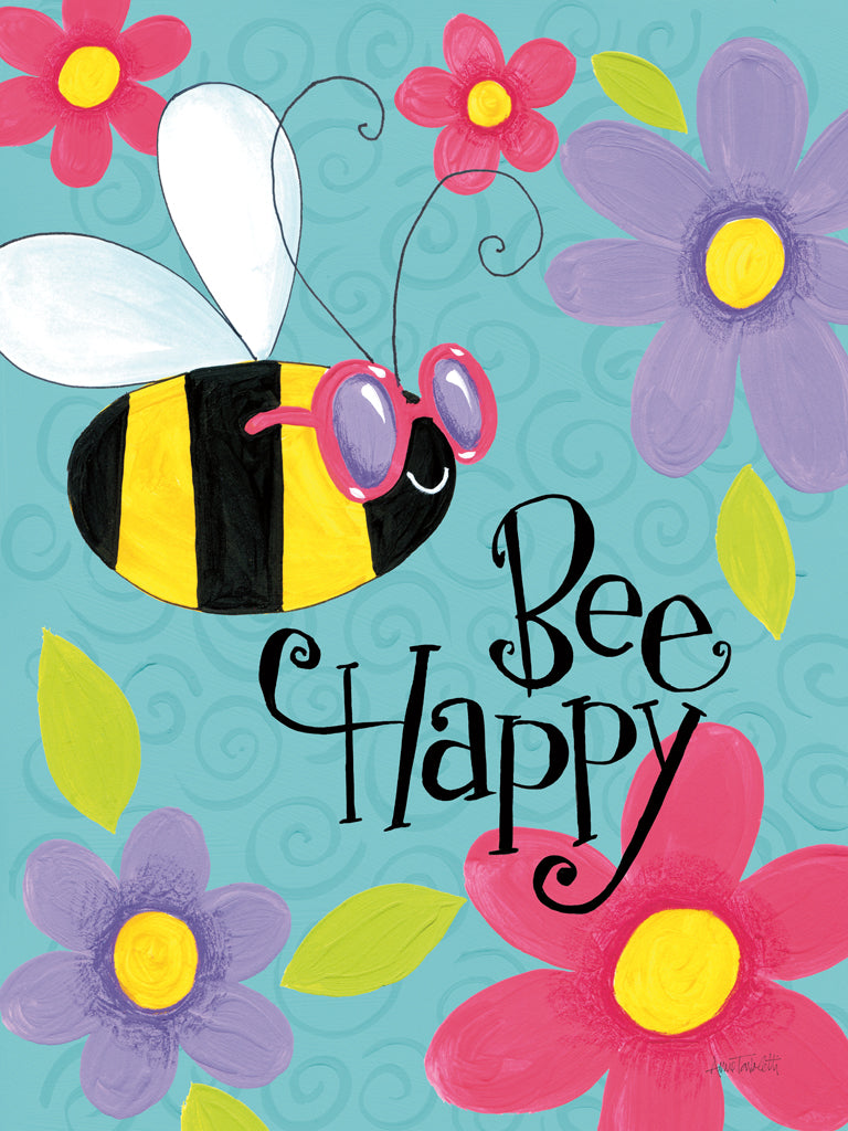 Reproduction of Bee Happy by Anne Tavoletti - Wall Decor Art