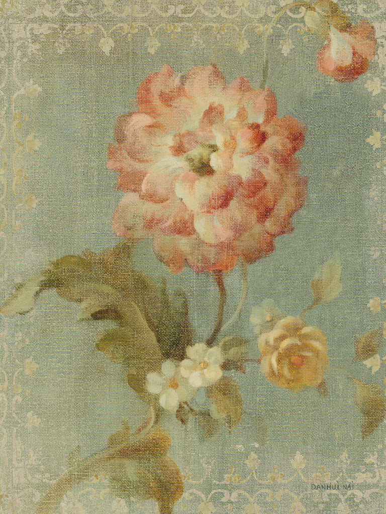 Reproduction of Poppy on Sage by Danhui Nai - Wall Decor Art