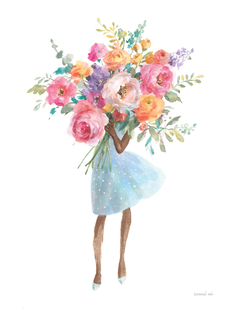 Reproduction of Bursting with Flowers IV by Danhui Nai - Wall Decor Art