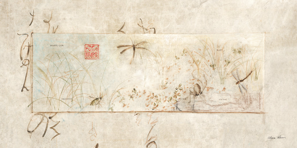 Reproduction of Asian Dragonflies by Cheri Blum - Wall Decor Art