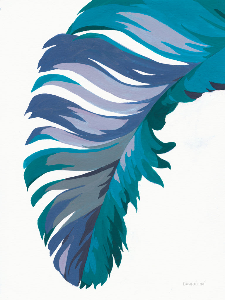 Reproduction of Retro Big Leaf I Cool by Danhui Nai - Wall Decor Art