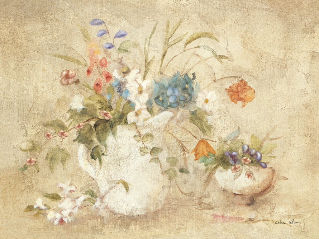 Reproduction of Cascading Floral I by Cheri Blum - Wall Decor Art