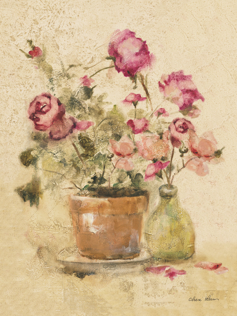 Reproduction of Potted Roses VI by Cheri Blum - Wall Decor Art
