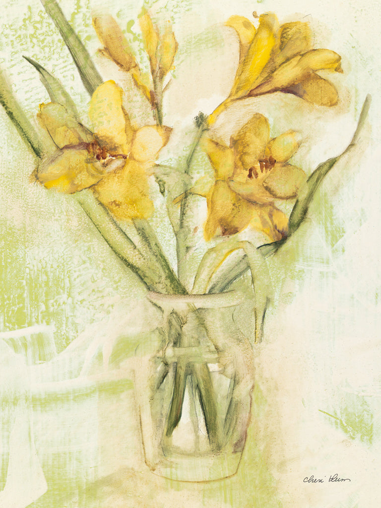 Reproduction of Vase of Day Lilies II by Cheri Blum - Wall Decor Art