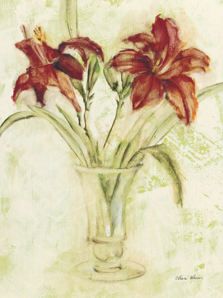 Reproduction of Vase of Day Lilies III by Cheri Blum - Wall Decor Art