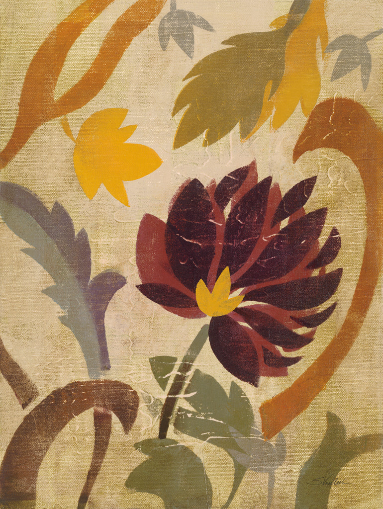 Reproduction of Sienna Floral Fragment I by Silvia Vassileva - Wall Decor Art