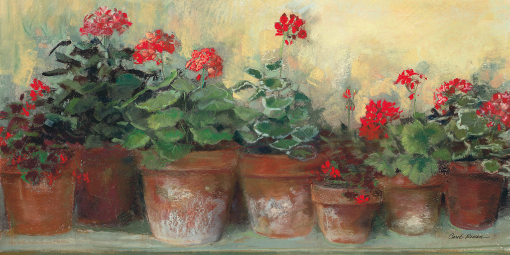 Reproduction of Kathleens Geraniums by Carol Rowan - Wall Decor Art