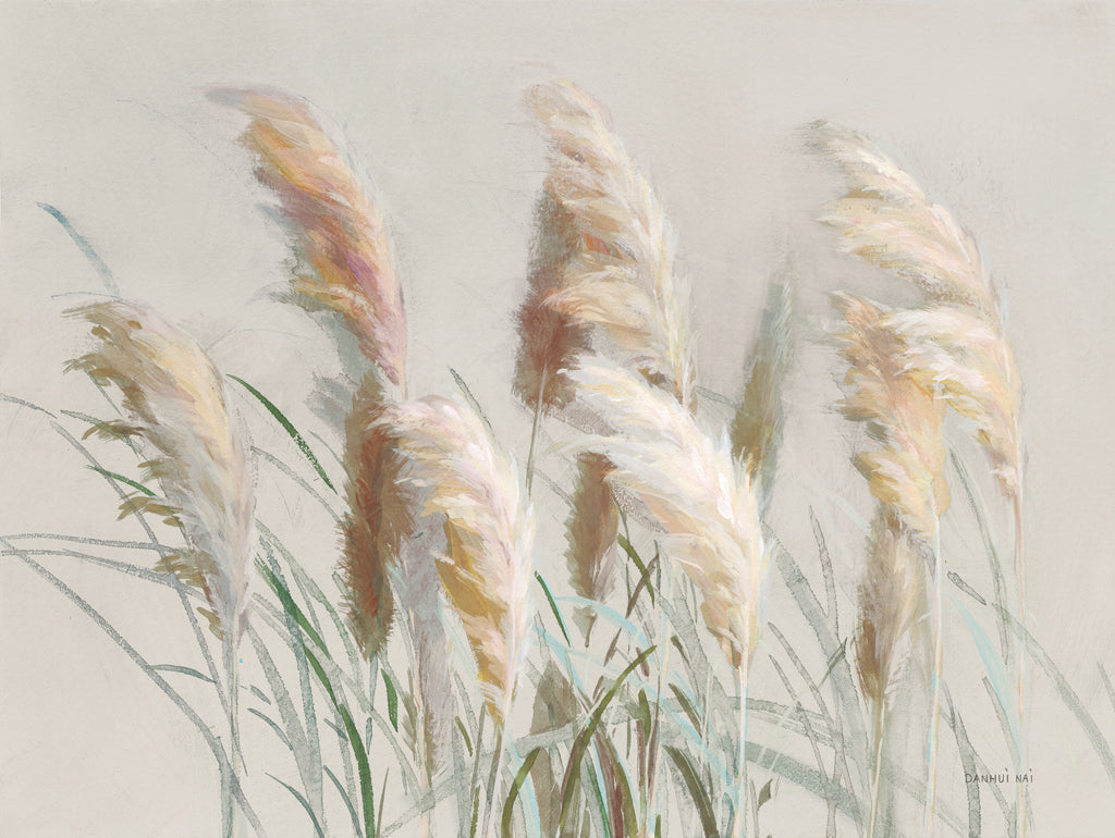 Reproduction of Neutral Pampas Grasses by Danhui Nai - Wall Decor Art