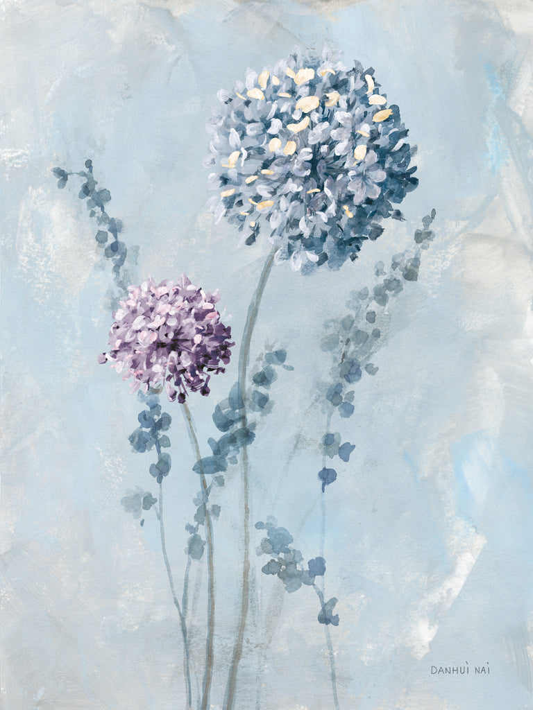 Reproduction of Airy Blooms I Purple by Danhui Nai - Wall Decor Art