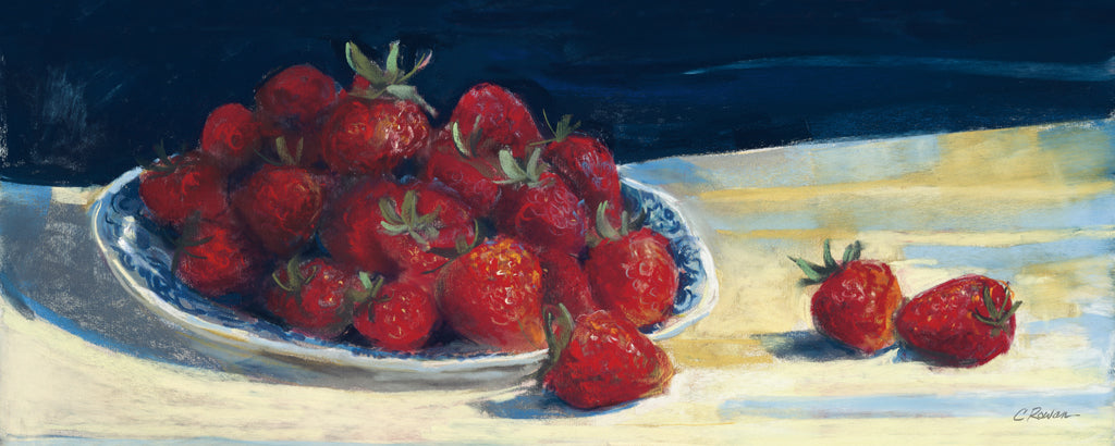 Reproduction of Bowl of Strawberries by Carol Rowan - Wall Decor Art