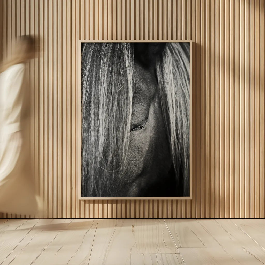 Shy by Aledanda. shown as over sized large wall art. Available as an archival giclee rolled canvas, fine art paper, or poster print. SKU 38296h.
