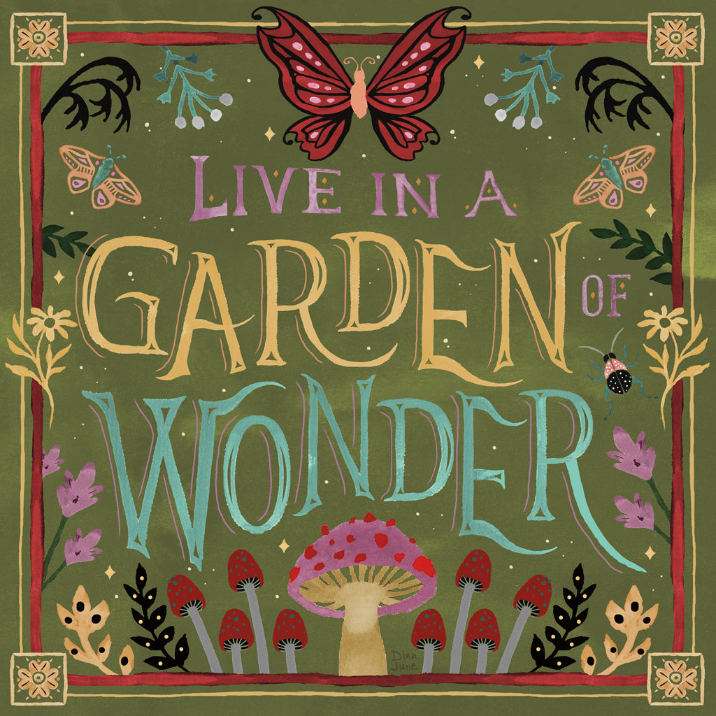 Reproduction of Garden Of Wonder V by Dina June - Wall Decor Art