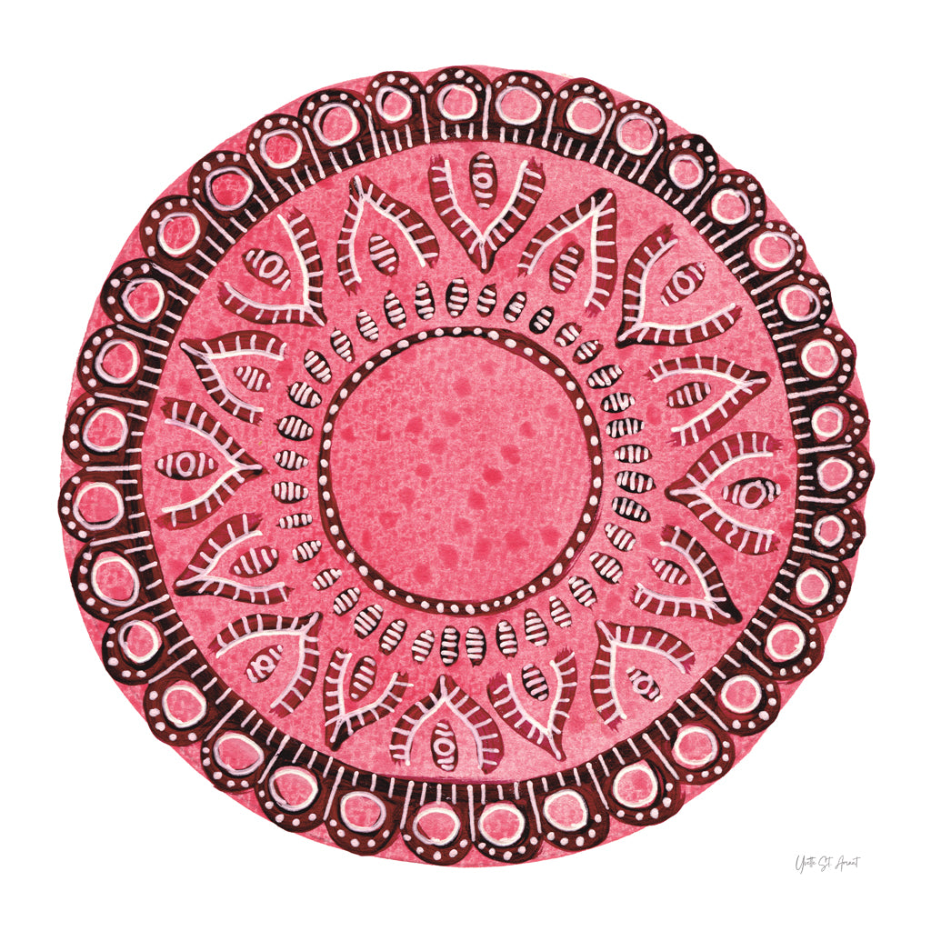 Reproduction of Pink Mandala by Yvette St. Amant - Wall Decor Art