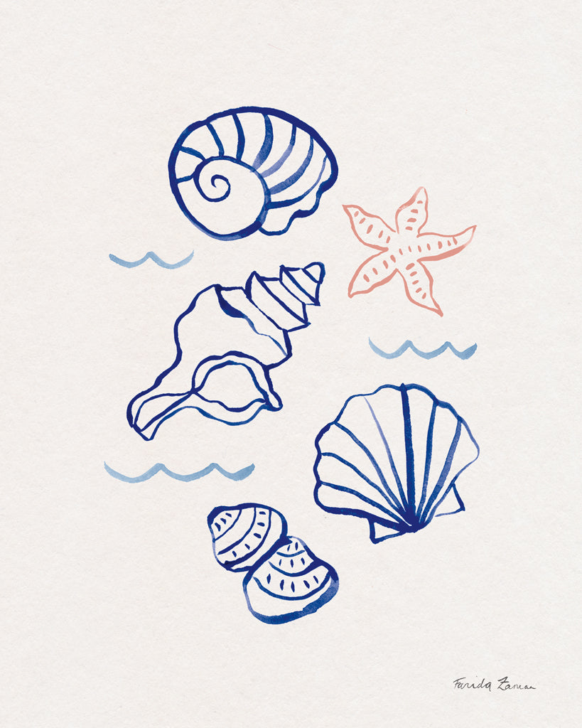 Reproduction of Shore Treasures I by Farida Zaman - Wall Decor Art