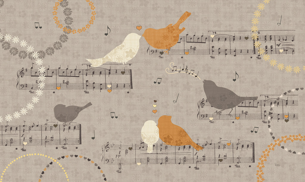 Reproduction of Song Birds III Yellow by Veronique Charron - Wall Decor Art