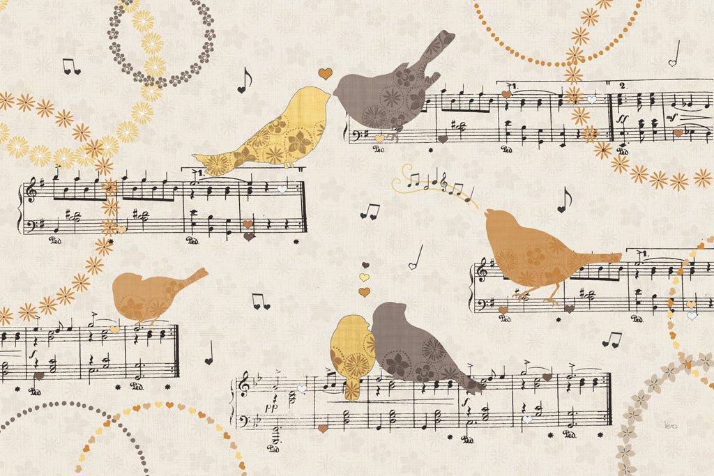 Reproduction of Song Birds IV Yellow by Veronique Charron - Wall Decor Art