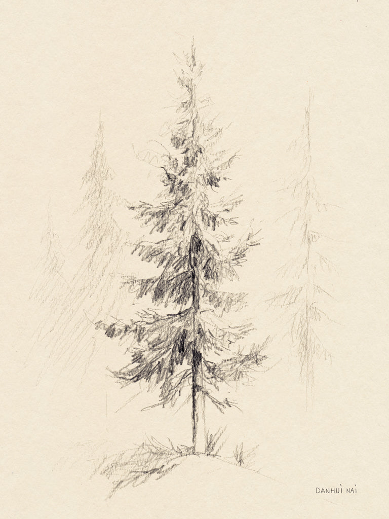 Reproduction of Elegant Pine I by Danhui Nai - Wall Decor Art