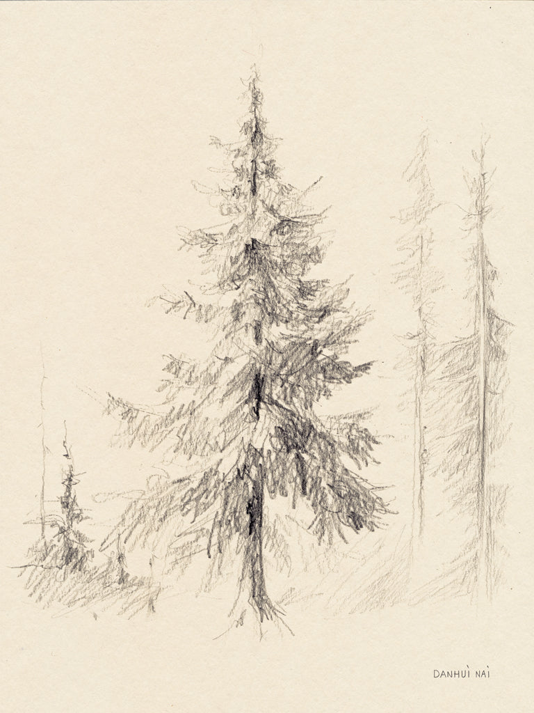 Reproduction of Elegant Pine II by Danhui Nai - Wall Decor Art