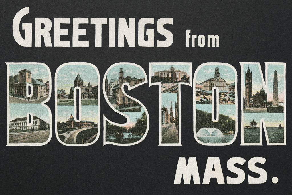 Reproduction of Greetings from Boston by Wild Apple Portfolio - Wall Decor Art
