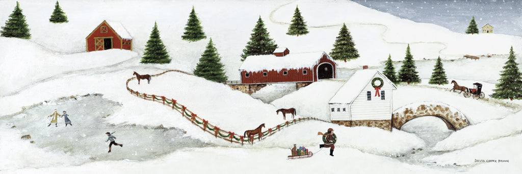 Reproduction of Christmas Valley Bridge by David Carter Brown - Wall Decor Art