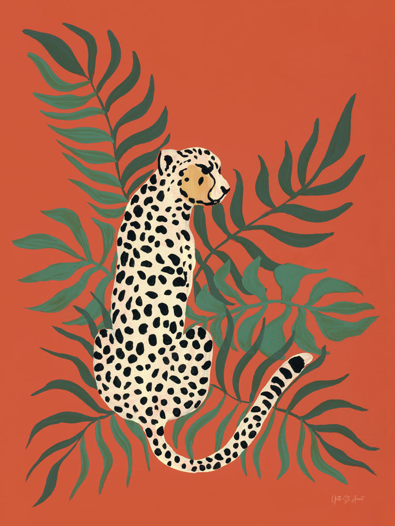 Reproduction of Sitting Cheetah by Yvette St. Amant - Wall Decor Art