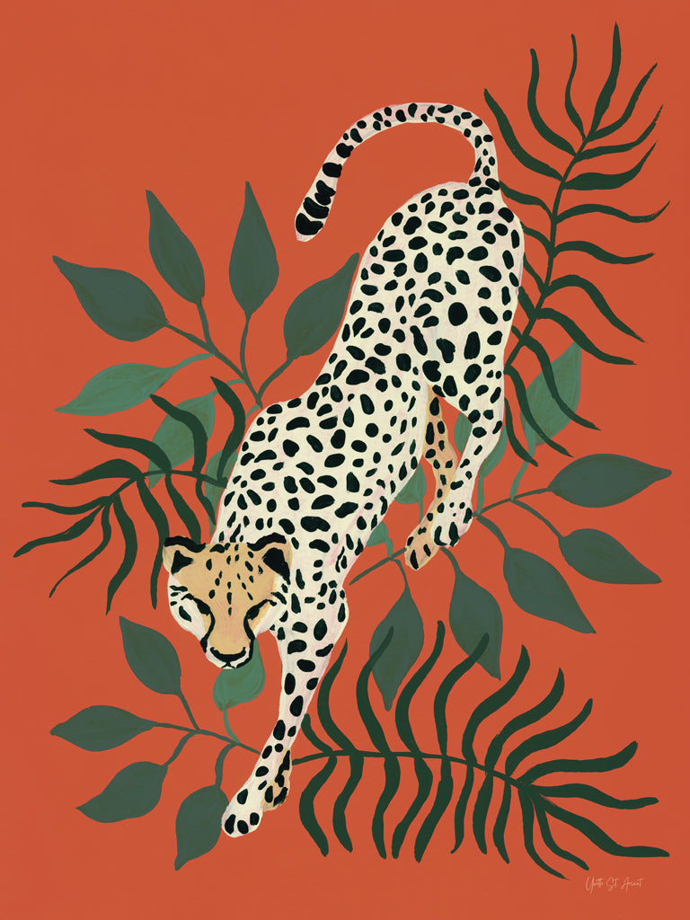 Reproduction of Prowling Cheetah by Yvette St. Amant - Wall Decor Art