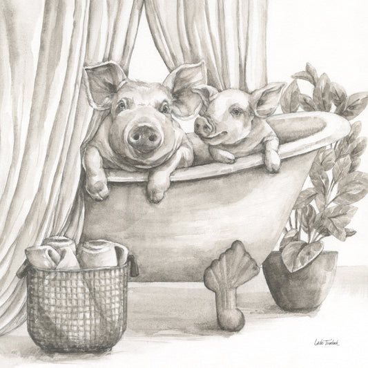 Pigs in a Tub Sepia