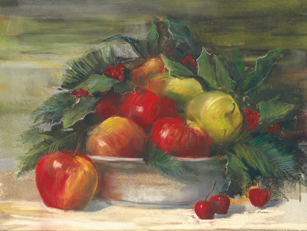 Reproduction of Apples and Holly by Carol Rowan - Wall Decor Art