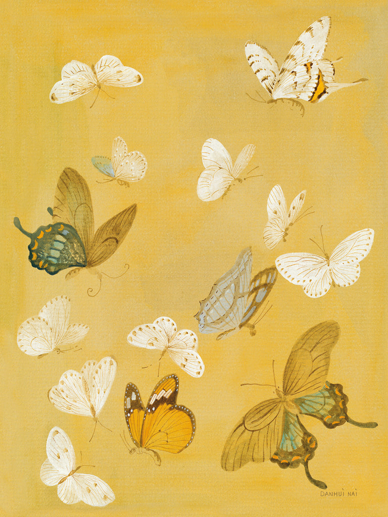 Reproduction of Chrysanthemum Butterflies by Danhui Nai - Wall Decor Art
