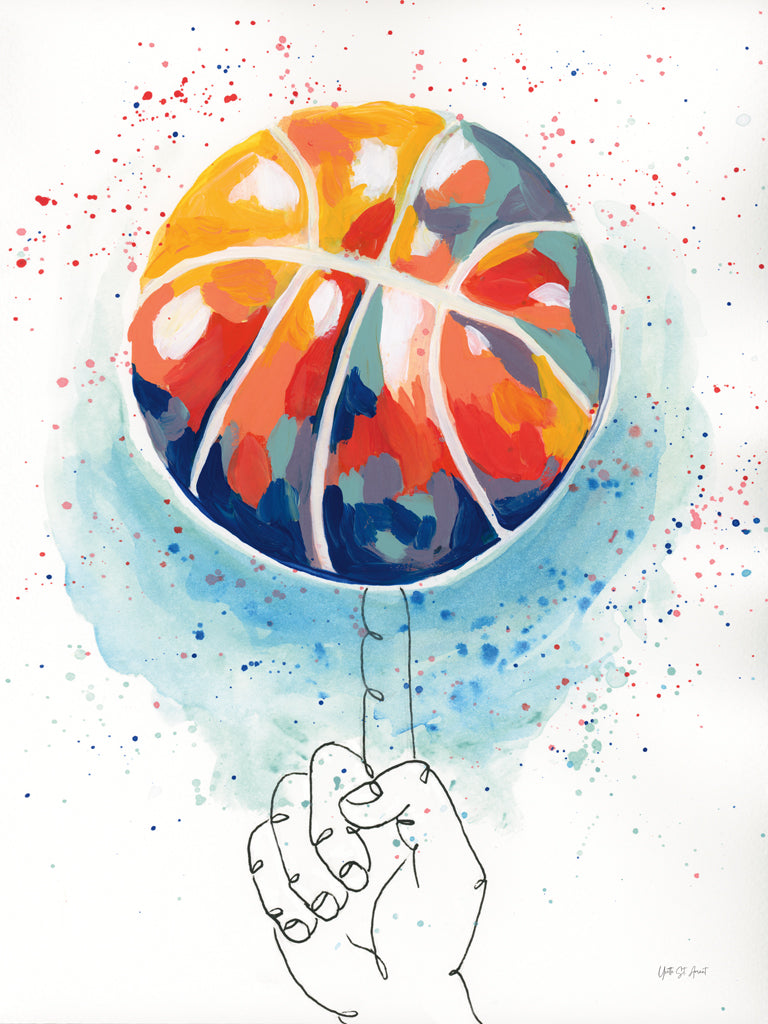 Reproduction of Abstract Basketball Trick by Yvette St. Amant - Wall Decor Art