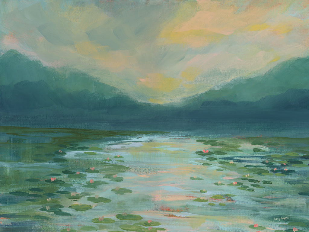 Reproduction of Lily Pad Lagoon I by Haley Knighten - Wall Decor Art