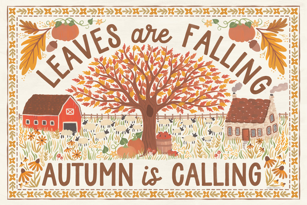 Reproduction of Autumn Days I by Laura Marshall - Wall Decor Art