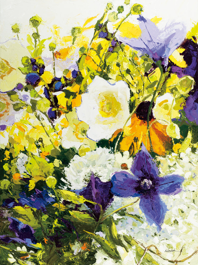 Reproduction of White Anemones by Shirley Novak - Wall Decor Art