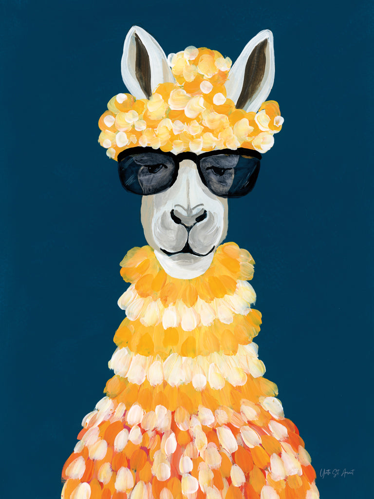 Reproduction of Fashionista Alpaca by Yvette St. Amant - Wall Decor Art
