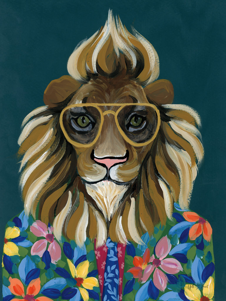 Reproduction of Miami Living Lion Portrait II by Yvette St. Amant - Wall Decor Art