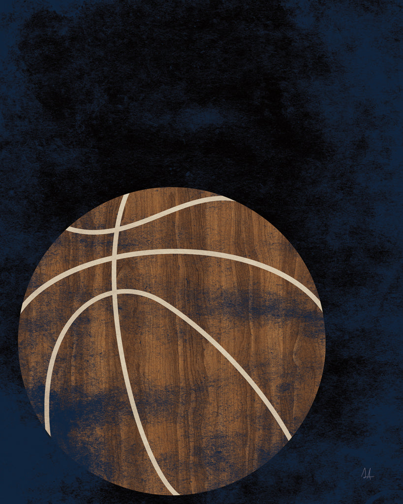Reproduction of Basketball Wood by Sarah Adams - Wall Decor Art