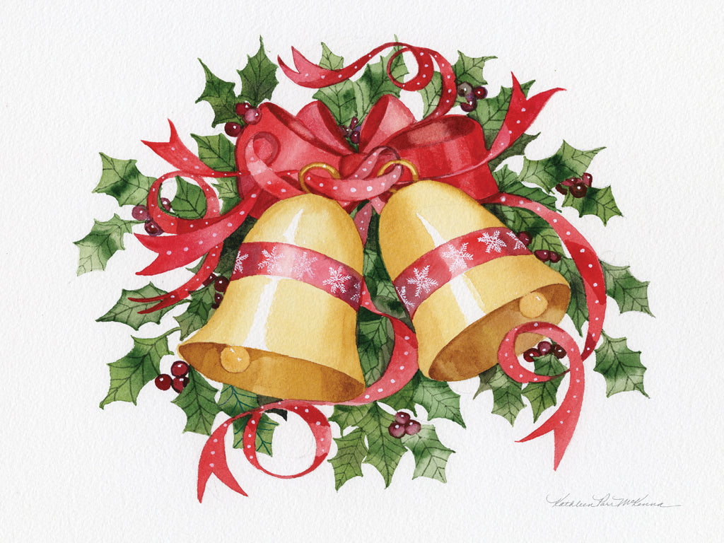 Reproduction of Holiday Bells by Kathleen Parr McKenna - Wall Decor Art