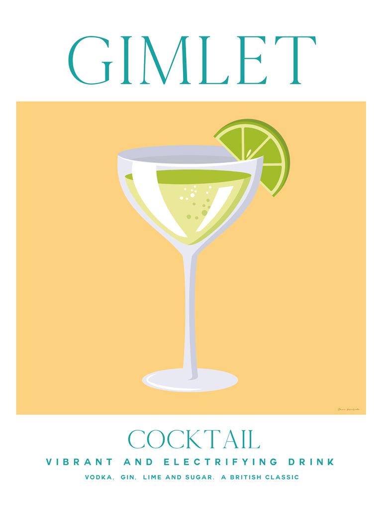 Reproduction of Travel Cocktails II by Omar Escalante - Wall Decor Art