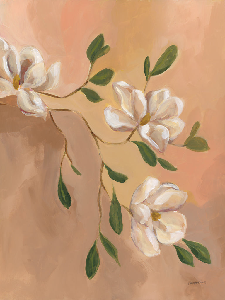Reproduction of Blushing Magnolia I by Haley Knighten - Wall Decor Art